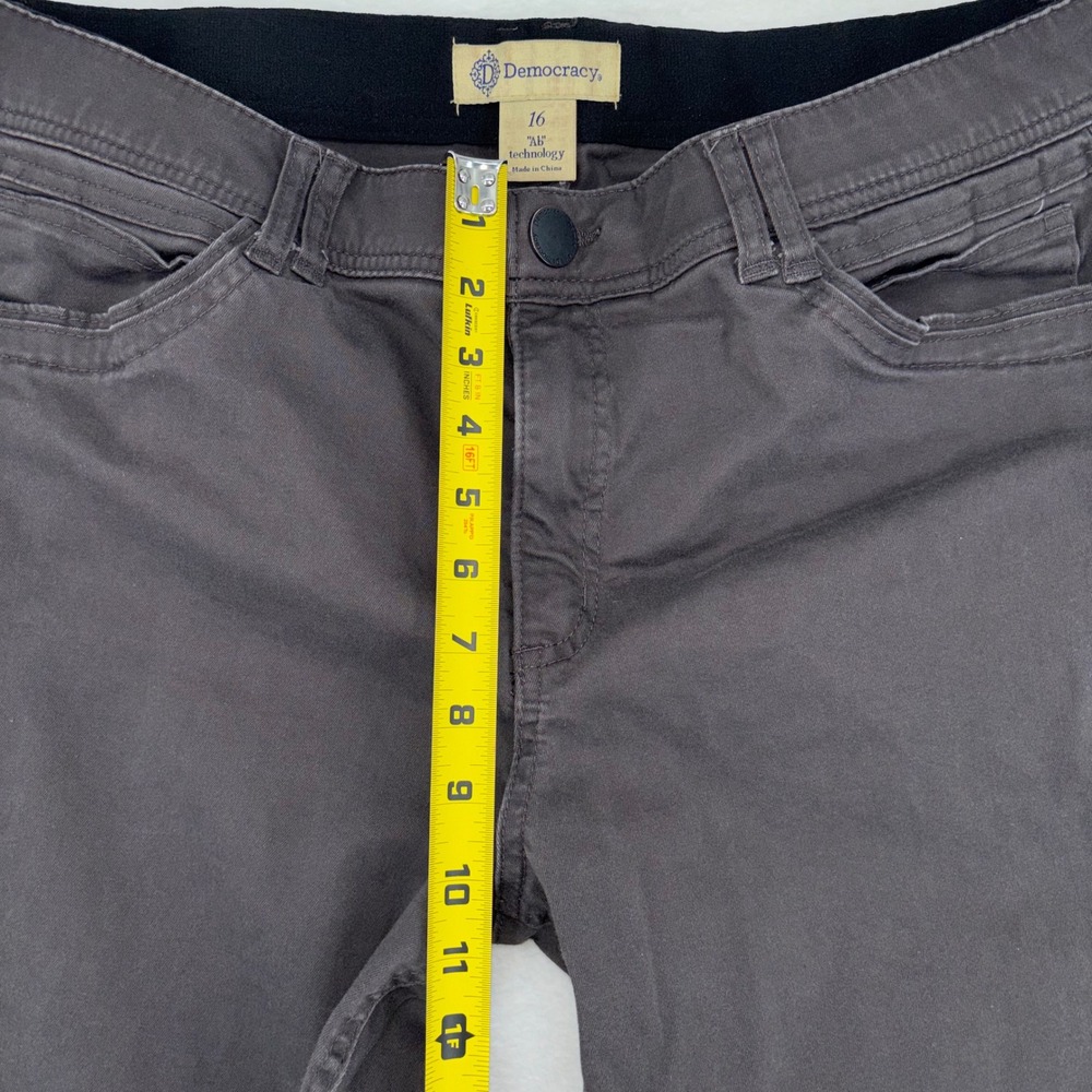 Democracy Womens Ab Solution Skinny Pants Charcoal Gray Size 16 B1641E8X2XX - Picture 7 of 11
